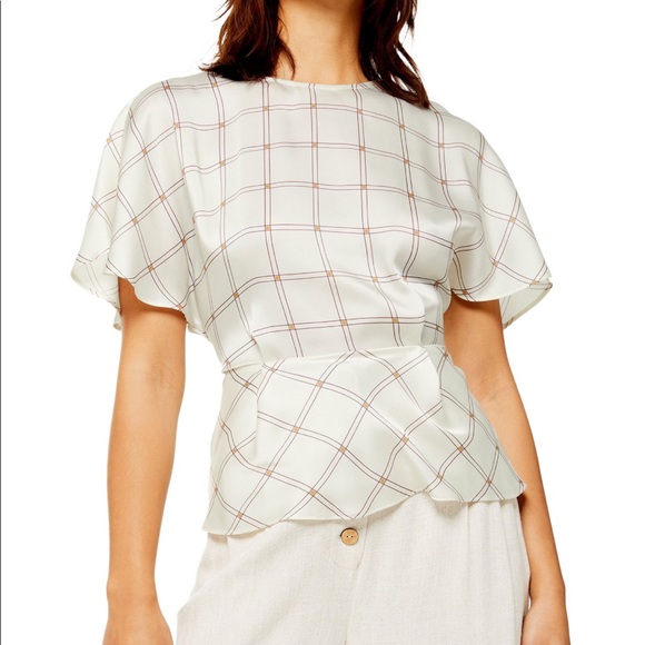 Topshop Tops - Topshop Check Blouse